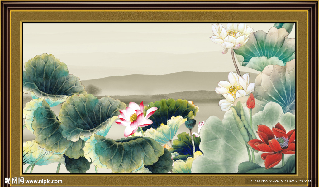 荷花图