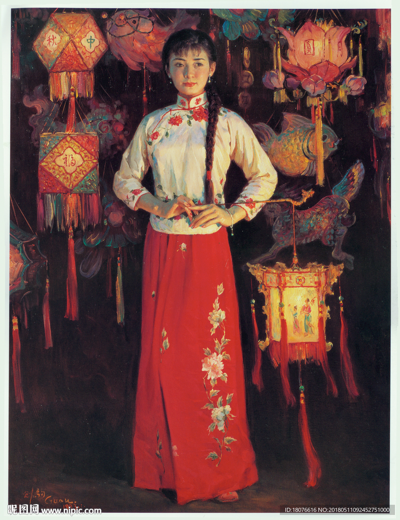 关则驹油画