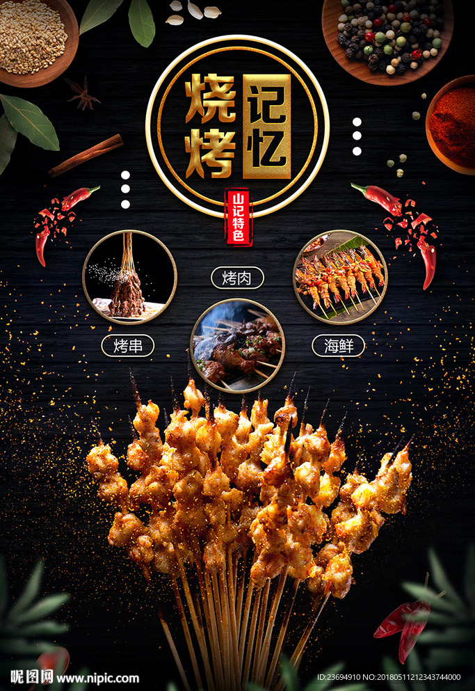 烧烤宣传海报