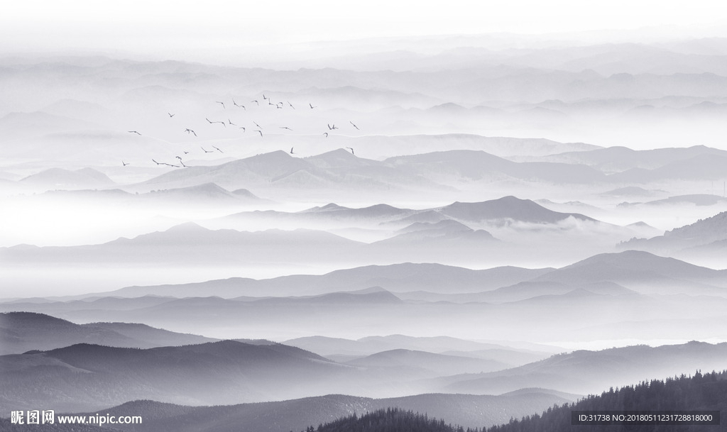 水墨山水画