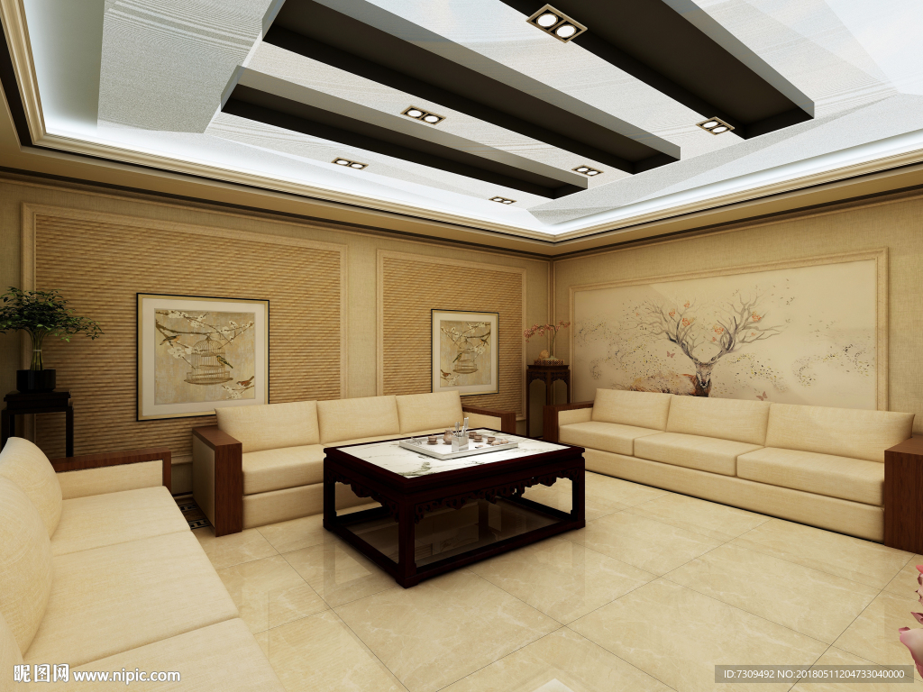 新中式家居客厅装修效果图