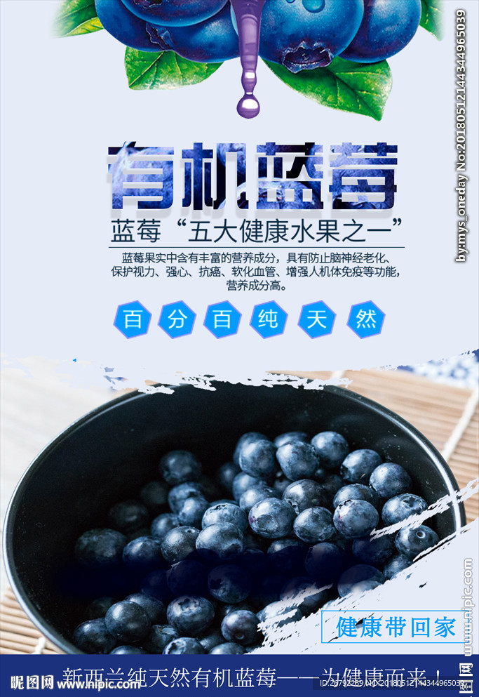 蓝莓采摘海报 蓝莓 蓝莓海报