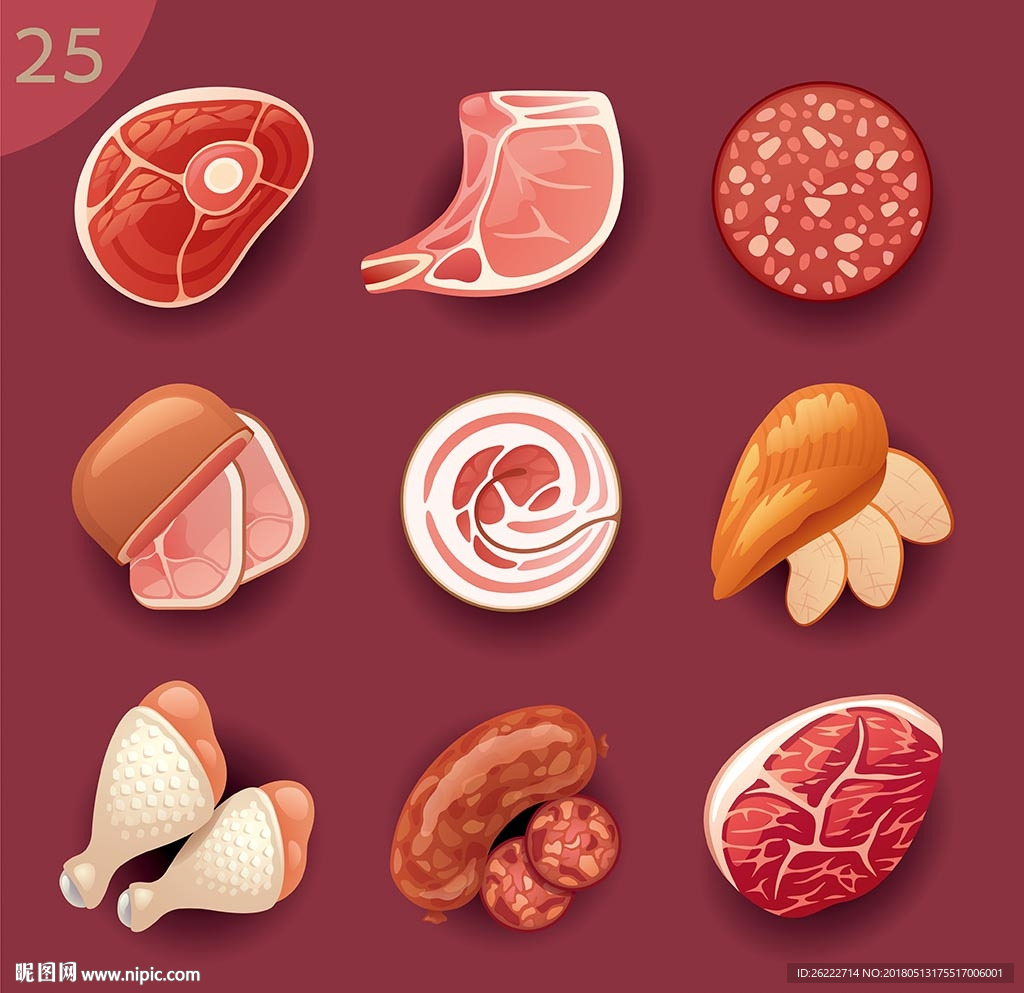 肉类美食素材