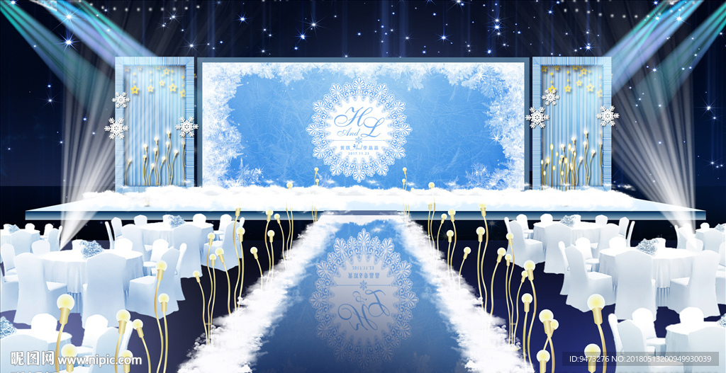 冰雪主题婚礼仪式区