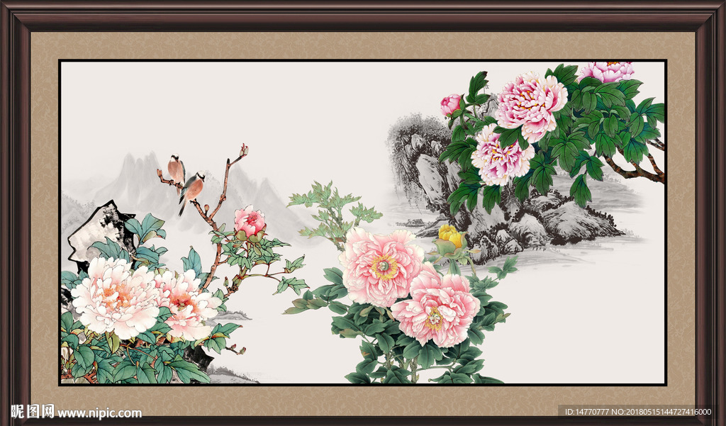 国画牡丹