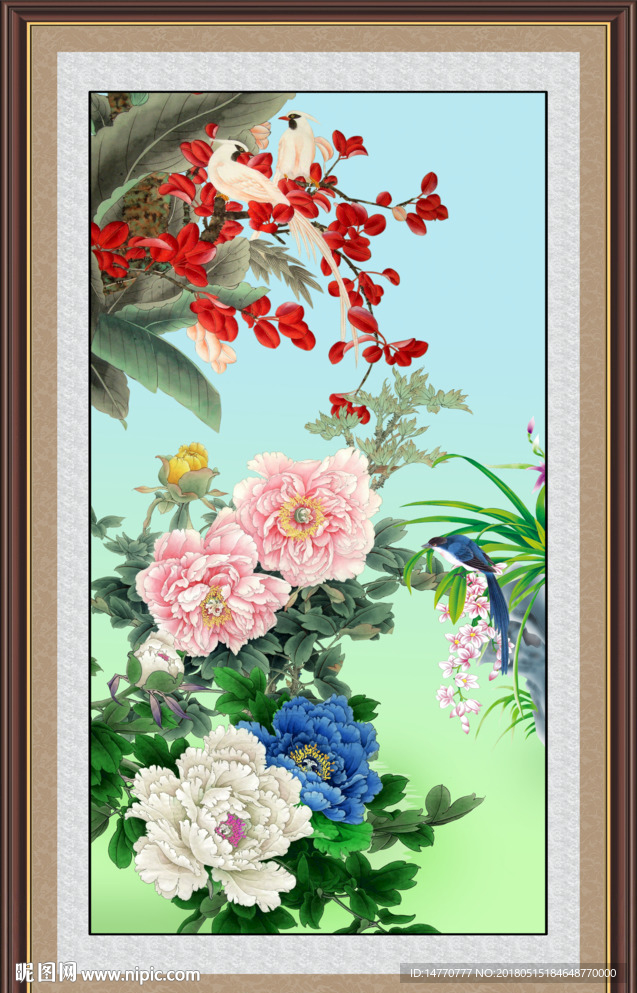 花鸟牡丹