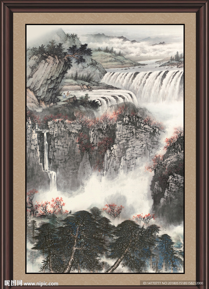 国画山水 水墨国画
