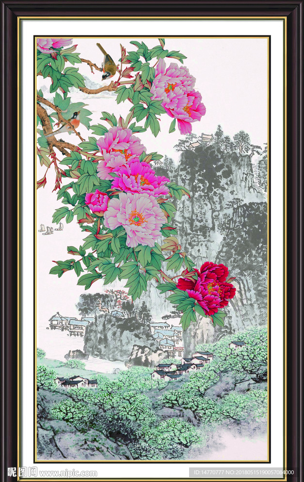 国画牡丹