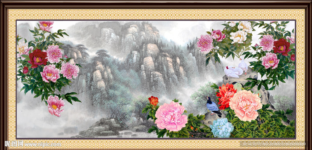 国画牡丹