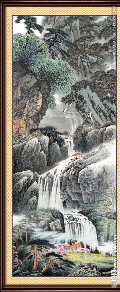 竖幅国画
