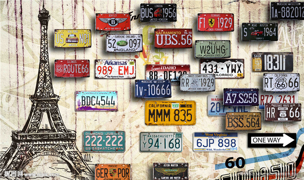 复古工装背景墙