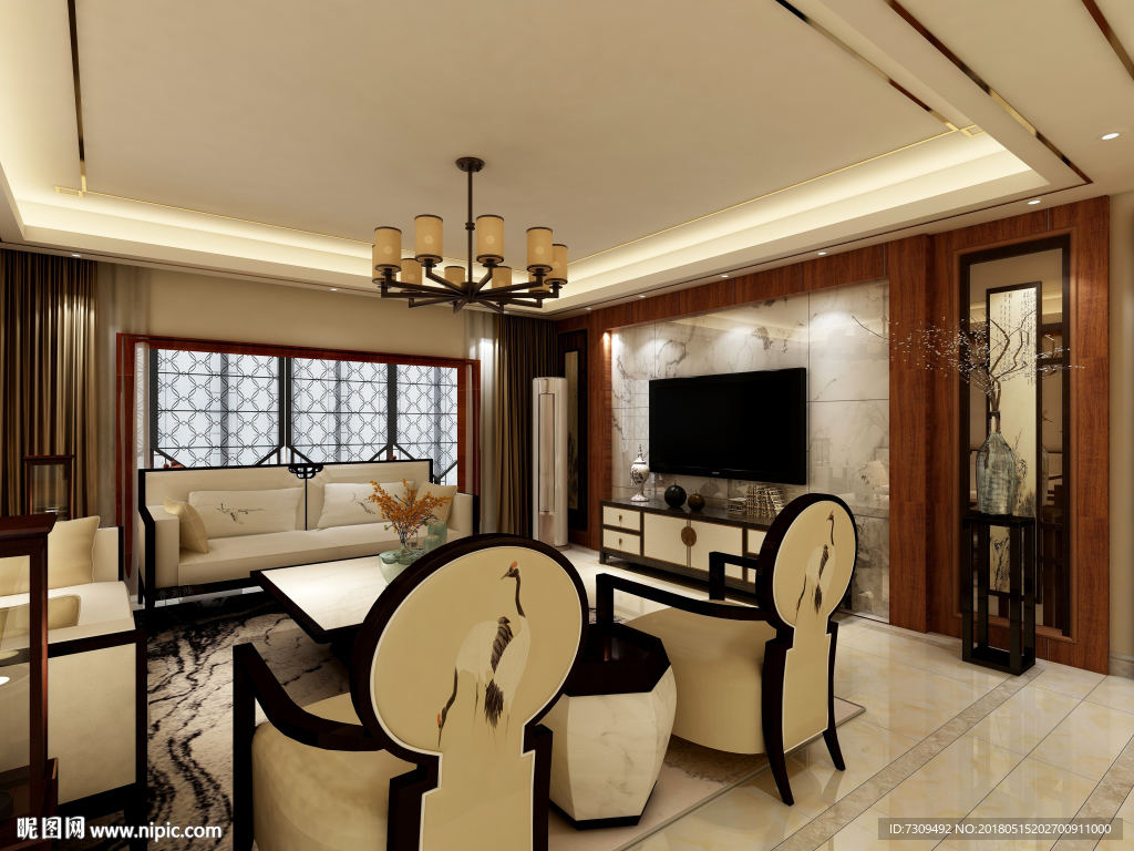 新中式家居装修效果图