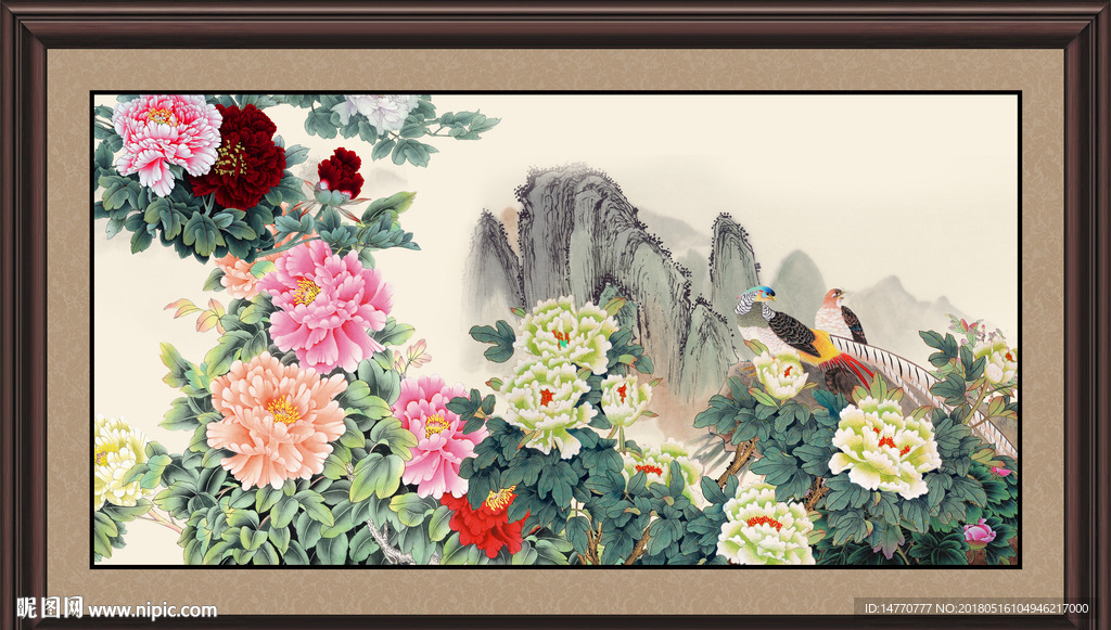 国画牡丹