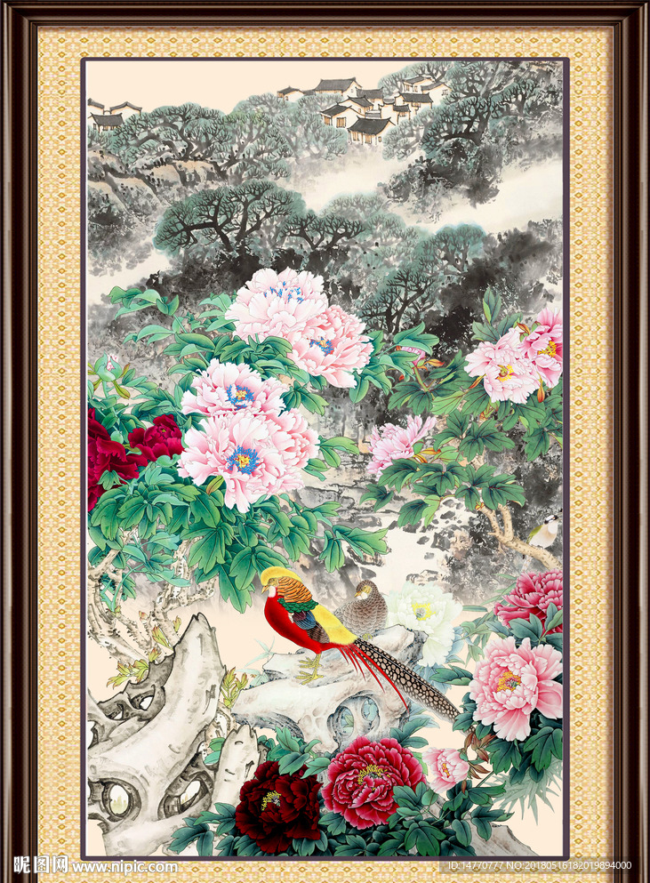 国画牡丹