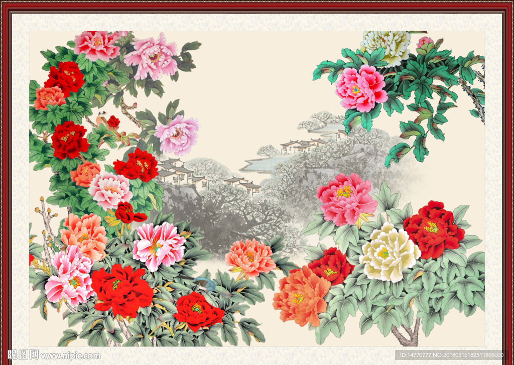 国画牡丹