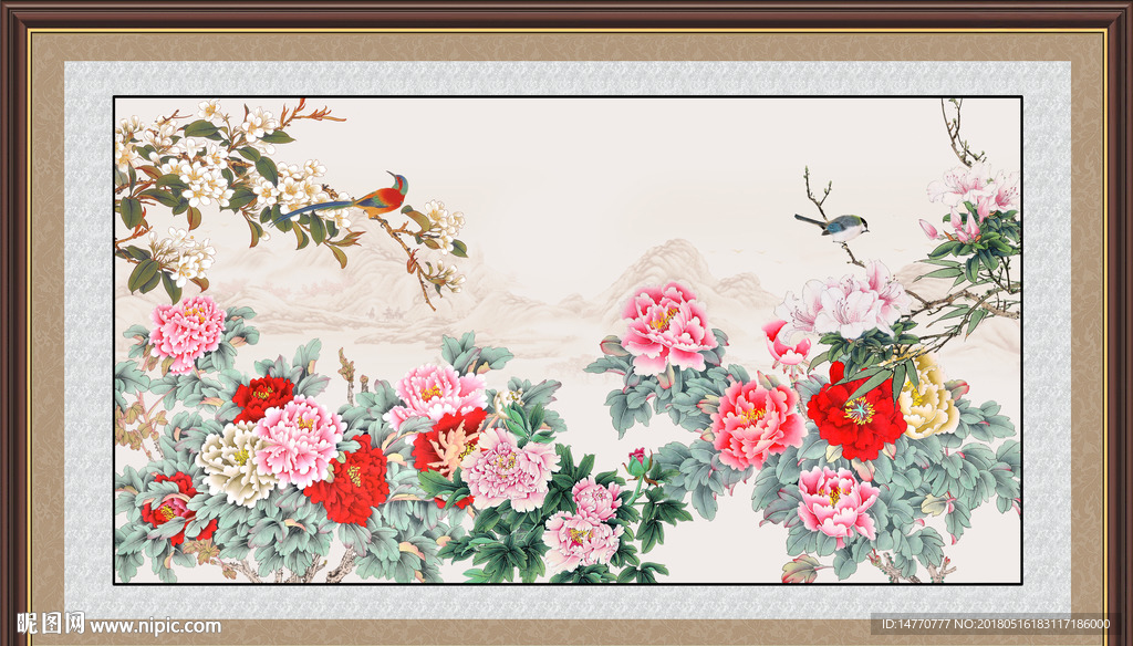 国画牡丹