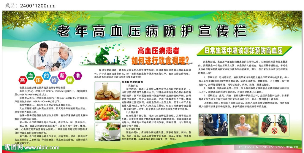 老年高血压病防护宣传栏