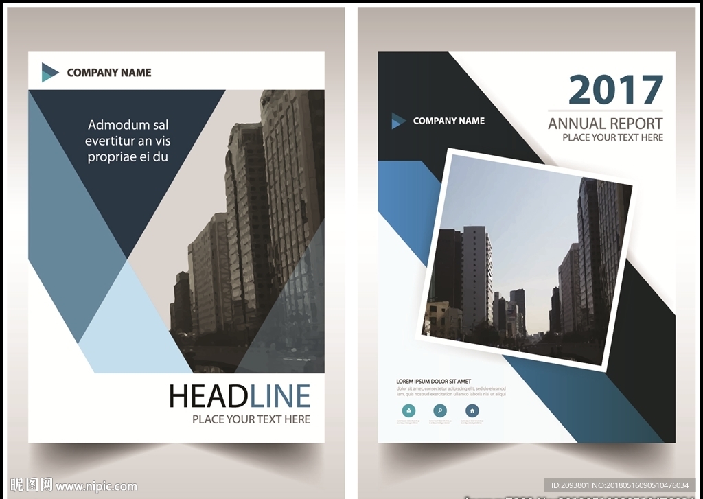 欧美宣传画册几何封面设计