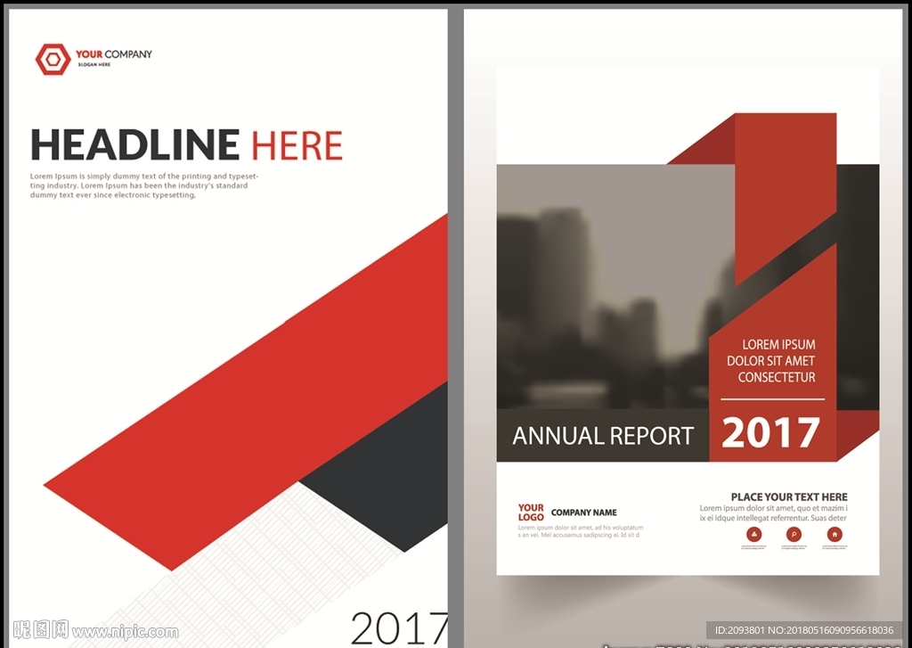 欧美宣传画册几何封面设计