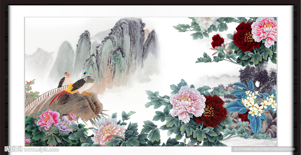 国画牡丹