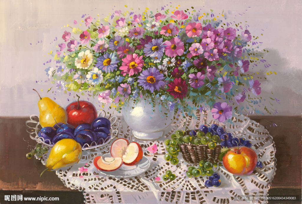 花卉水果油画