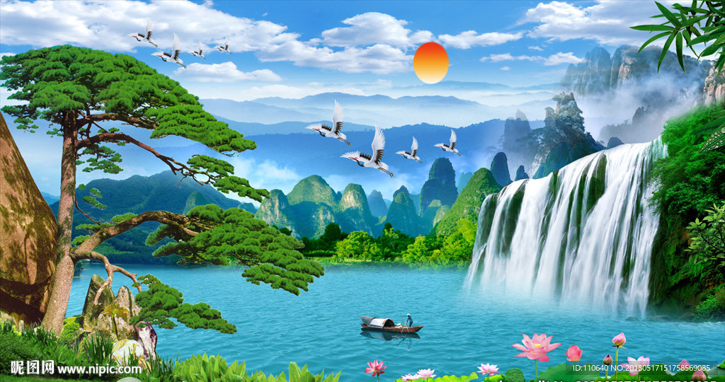 山水壁画