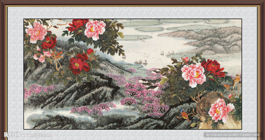 国画牡丹