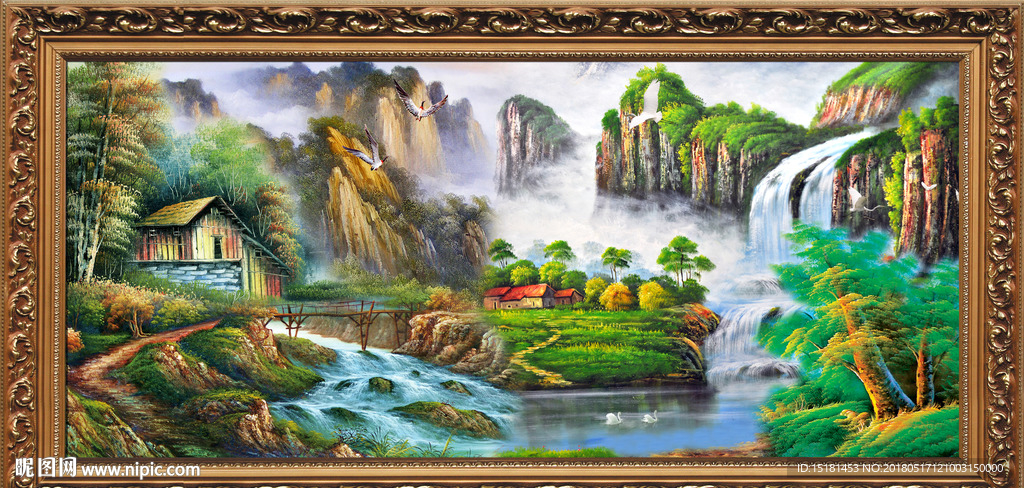山水风景油画