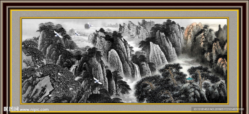 水墨国画山水