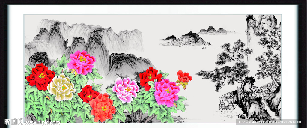国画牡丹