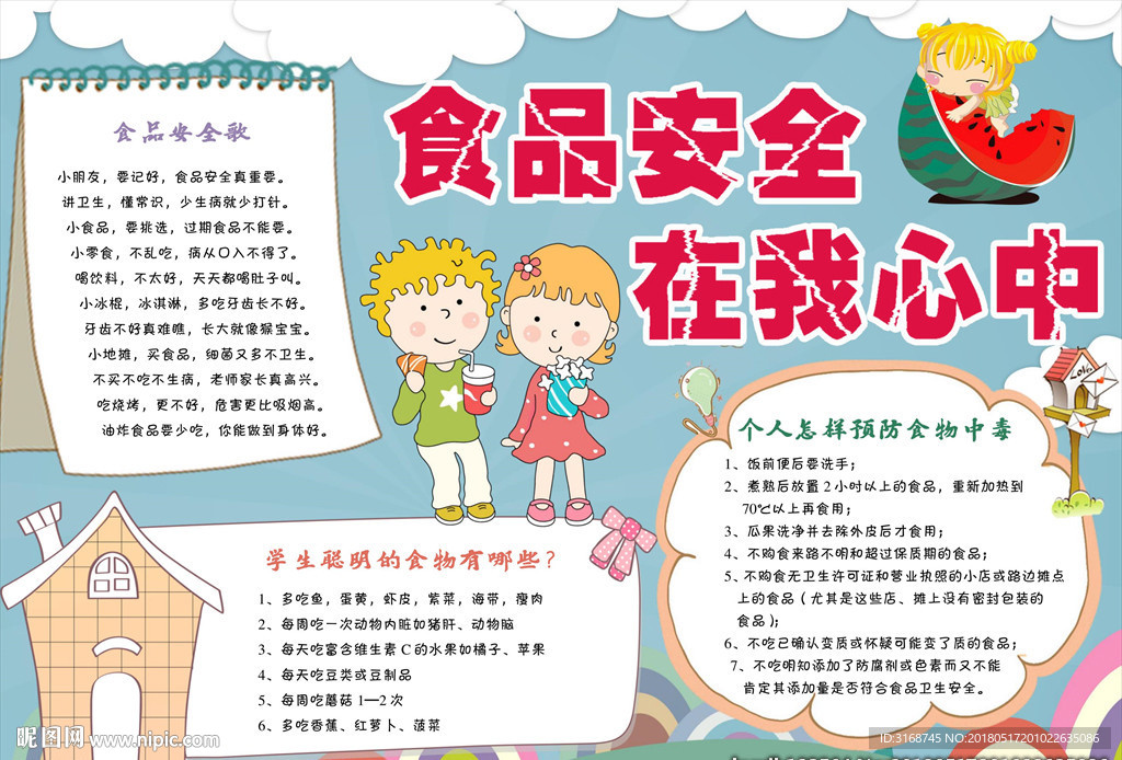 word手抄报  食品安全小报