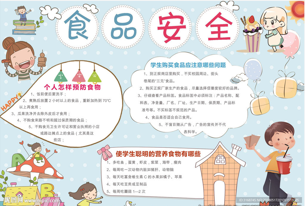 word手抄报  食品安全小报