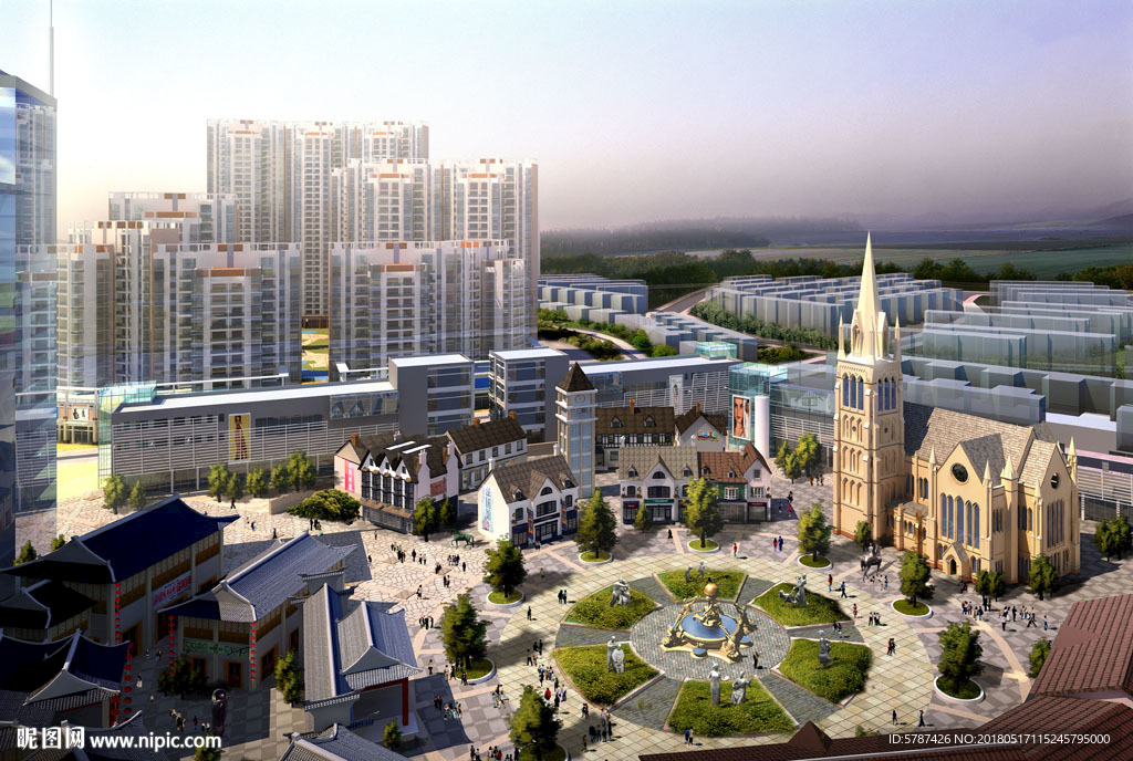 城市广场建筑设计图