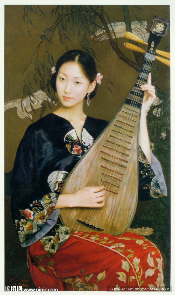 陈逸鸣油画 咏 仕女系列