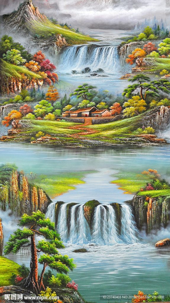 油画风景玄关