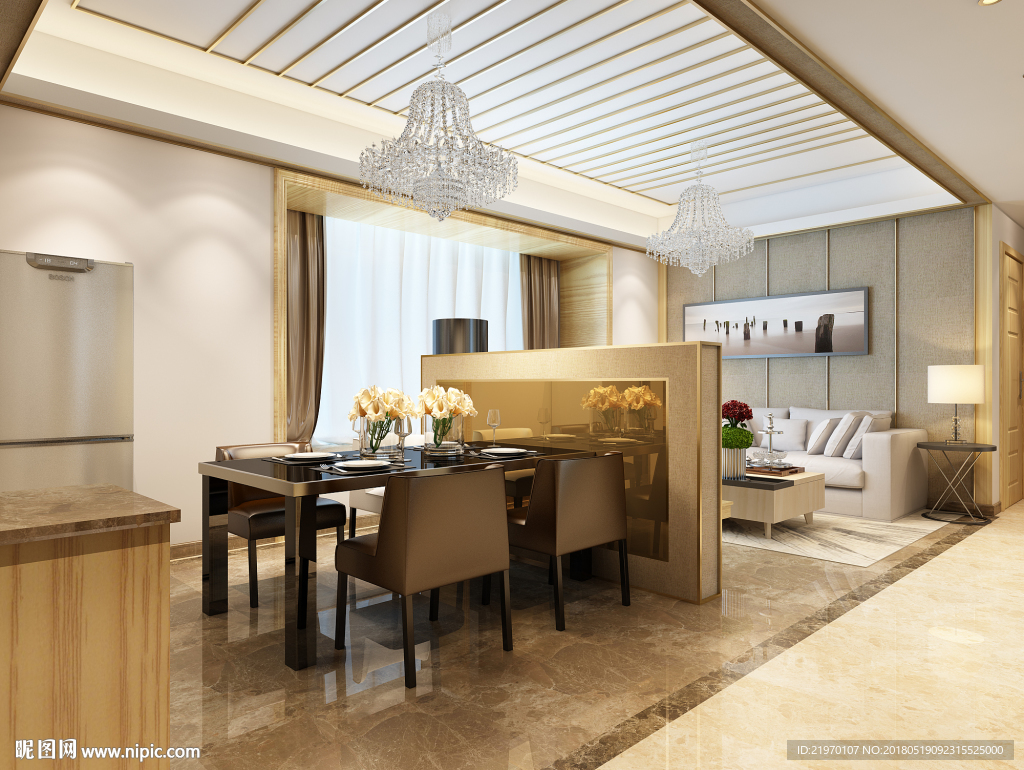 客厅 餐厅 效果图