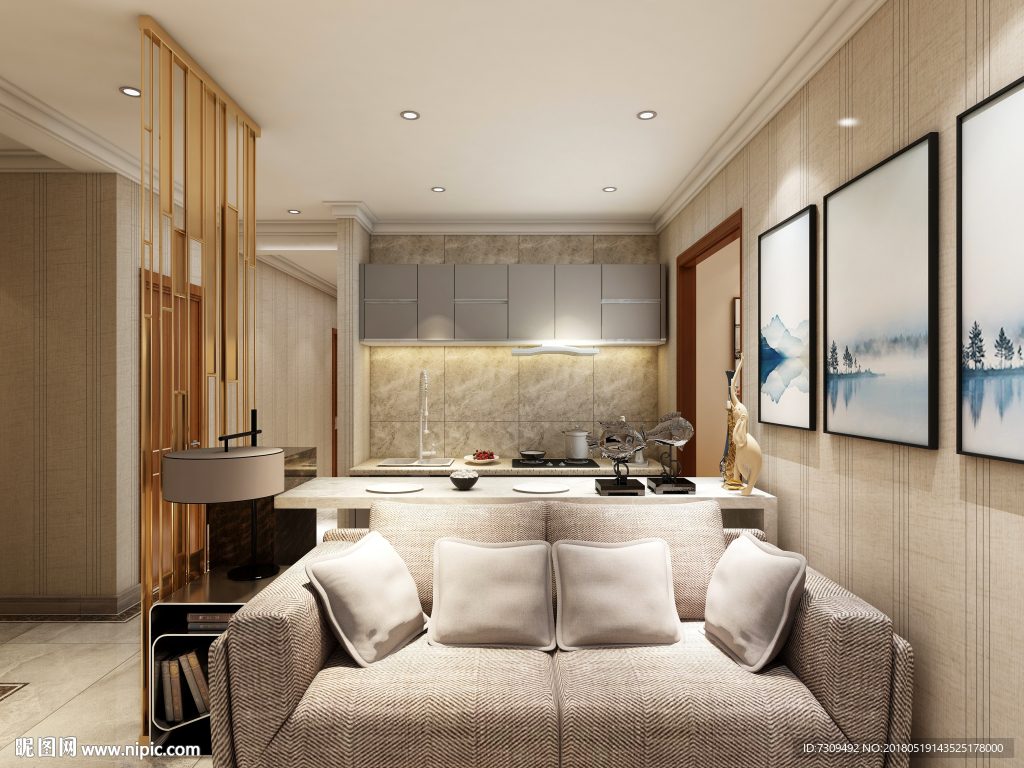 新中式家居客厅装修效果图