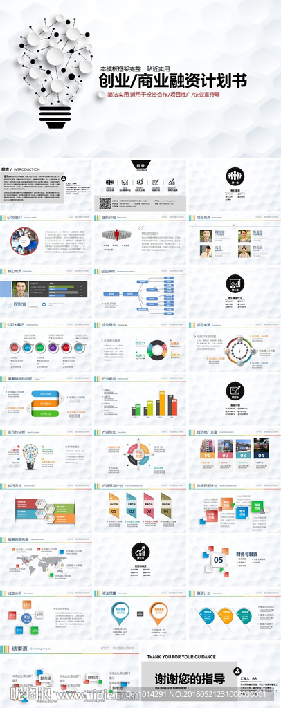 商业融资计划书PPT模板