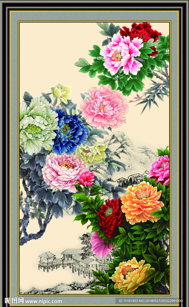 国画牡丹