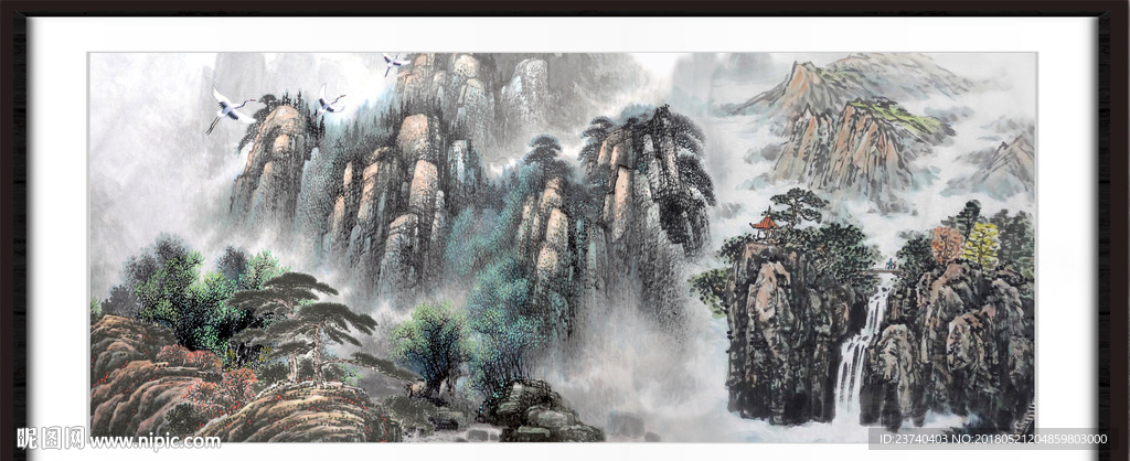 水墨国画山水