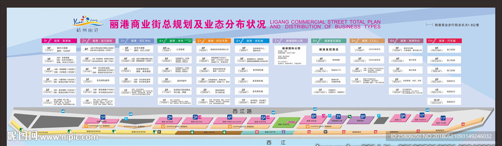 商业街折页