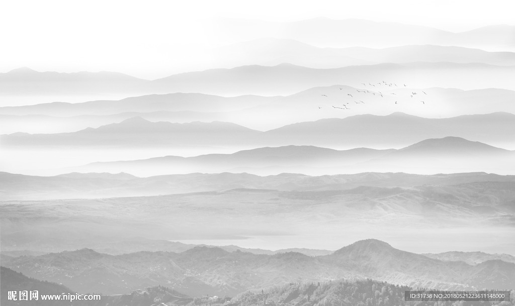 水墨山水画