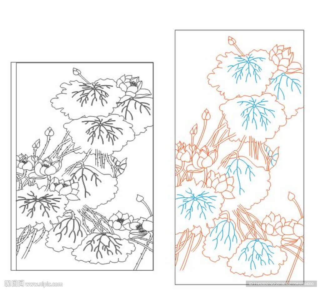 水墨荷花