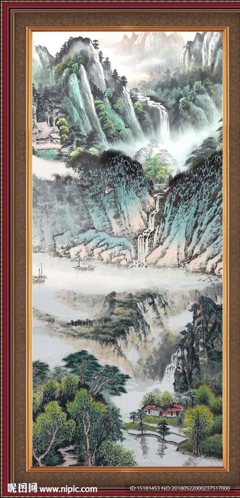 竖幅国画