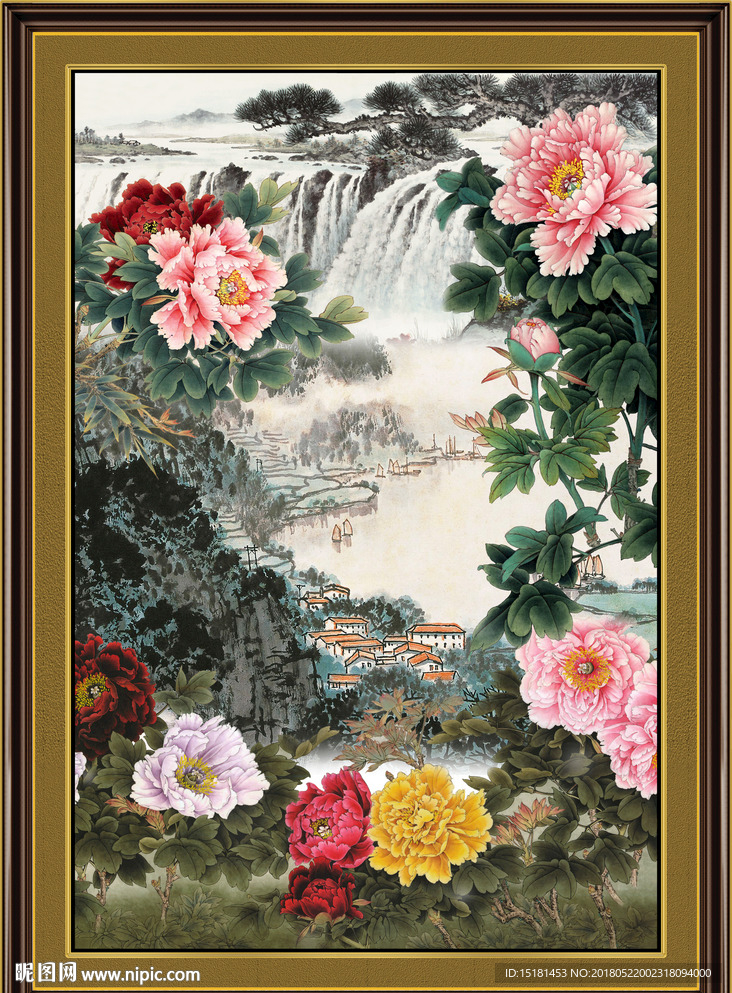 国画牡丹