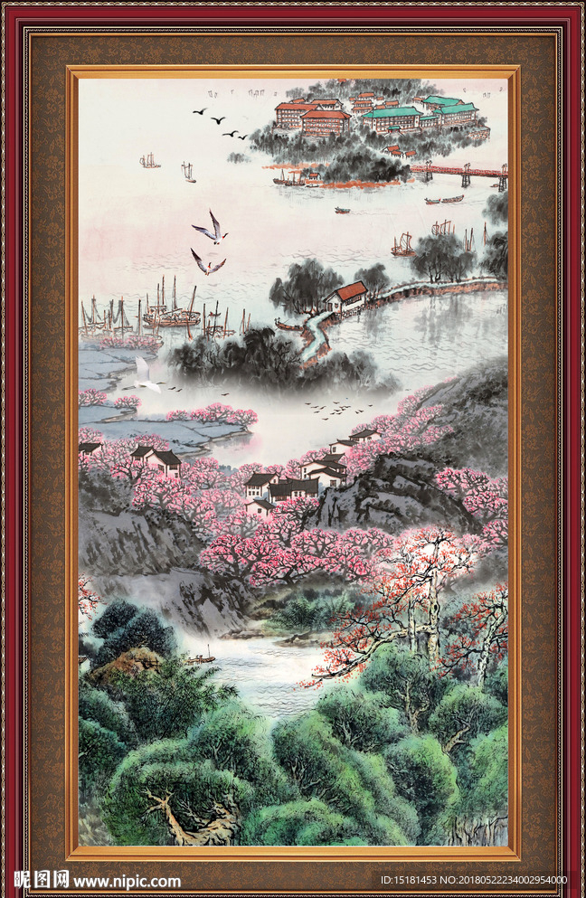 竖幅国画