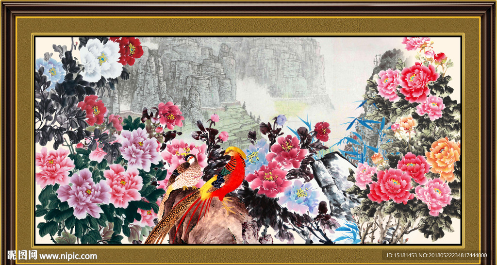 国画牡丹
