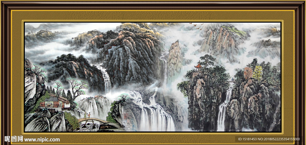 大好河山 水墨国画