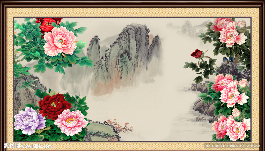 国画牡丹