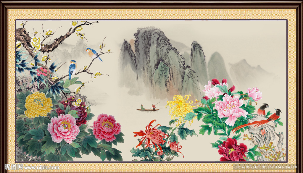 国画牡丹